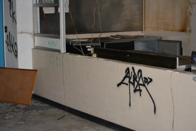 Kitchen in Rec Building at Enterprise Park.  Was in perfect condition when the Navy left.